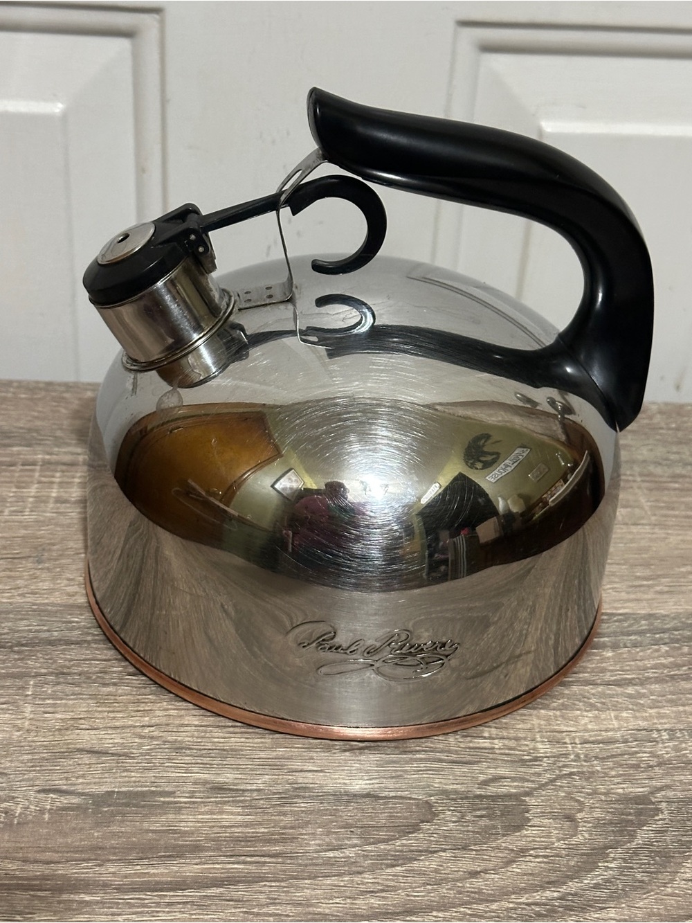 Paul Revere Ware Whistling Teapot Kettle Copper Bottom 2 Qt g00H China